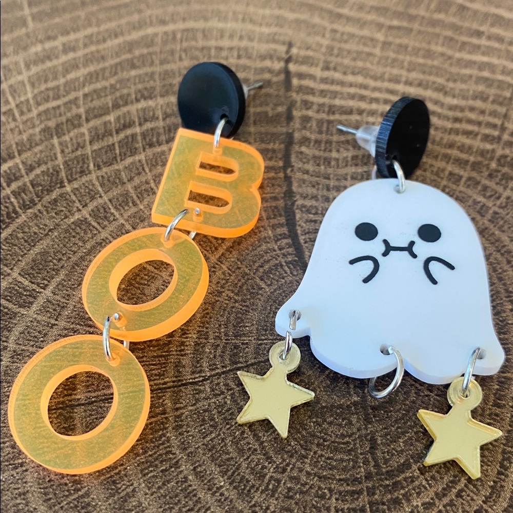 EUC Halloween Mismatch Fun Pop Eccentric Earrings
